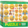 EuroGraphics 100 Piece Joy Emoji Puzzle, Multi Color, Cardboard, Model 6100-0866