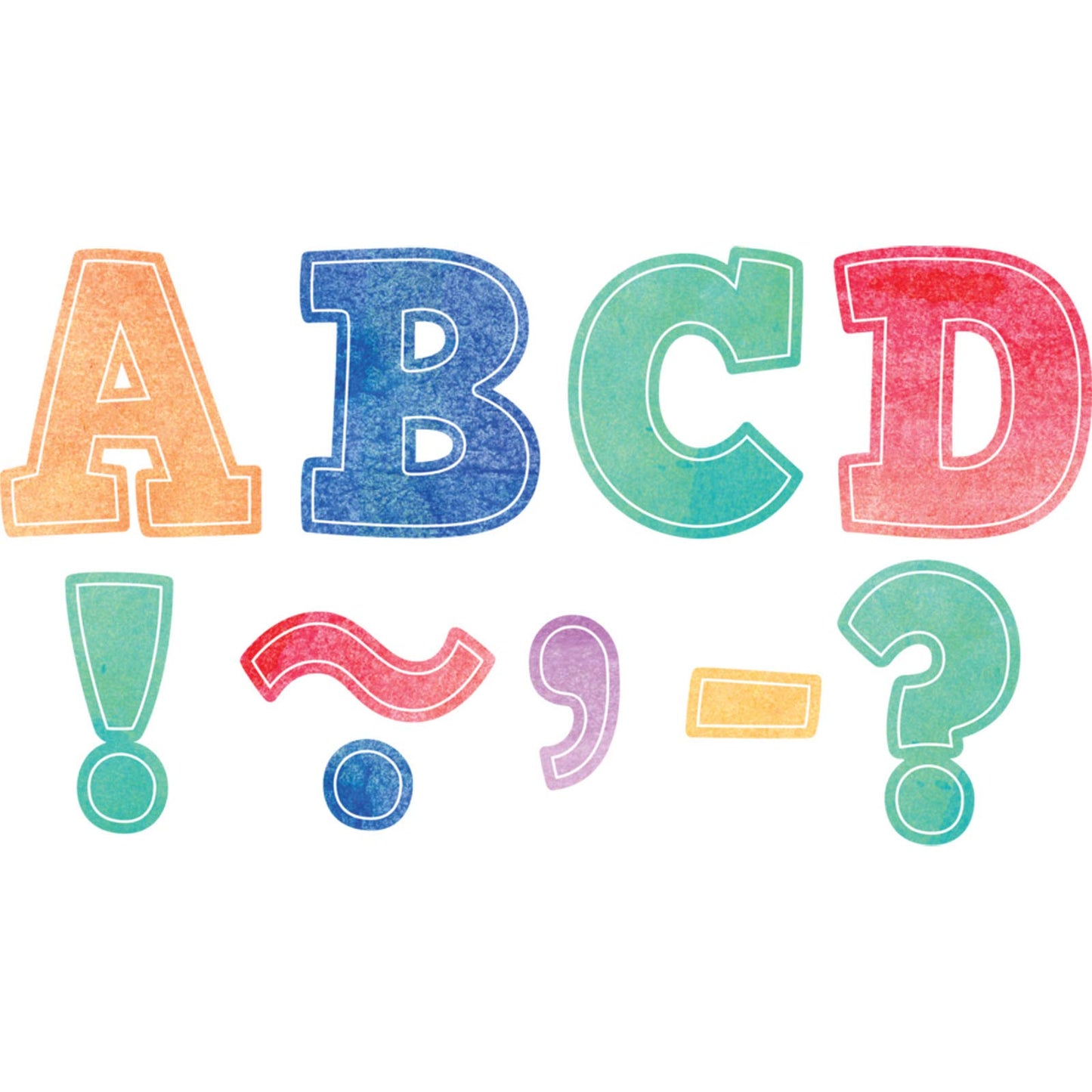 Teacher Created Resources Watercolor Bold Block 3'' Magnetic Letters