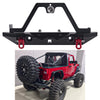 Vgoohobby Aluminum Rear Bumper with Spare Tire Carrier & Tow Hook Compatible with Axial SCX10 Jeep SCX10 II 90046 90047 TRX-4 TR