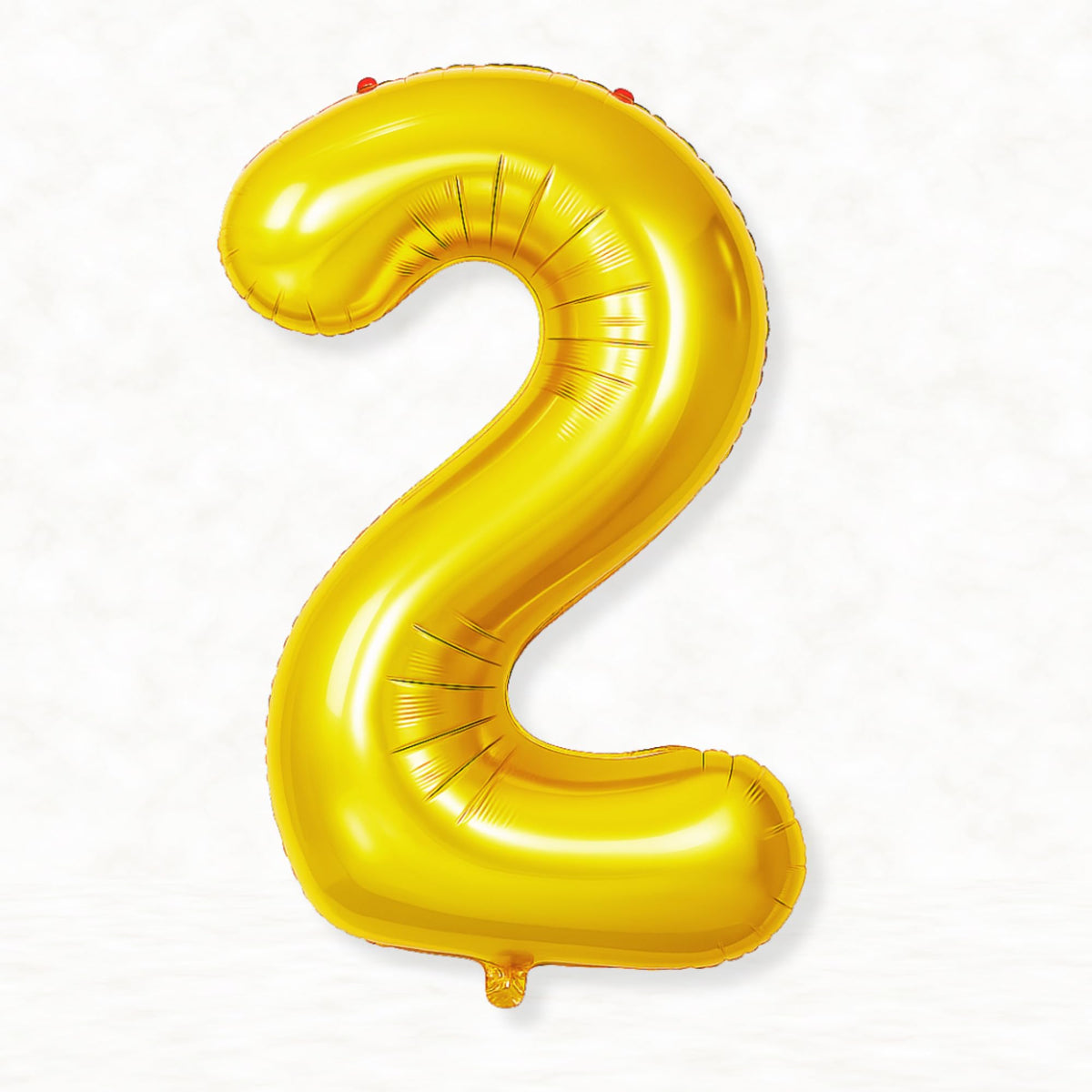 Flyloons 2 number Foil Balloon Gold 16 inch Size For Baby Kids Boys Girls Happy Birthday Anniversary Decoration Items 2nd Year N