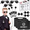 Mepase 21 Pcs Ring Wedding Bearer Security Set Include Ring Bearer Box ID Badge Holder Sunglass Acoustic Earpiece Tube Mission C