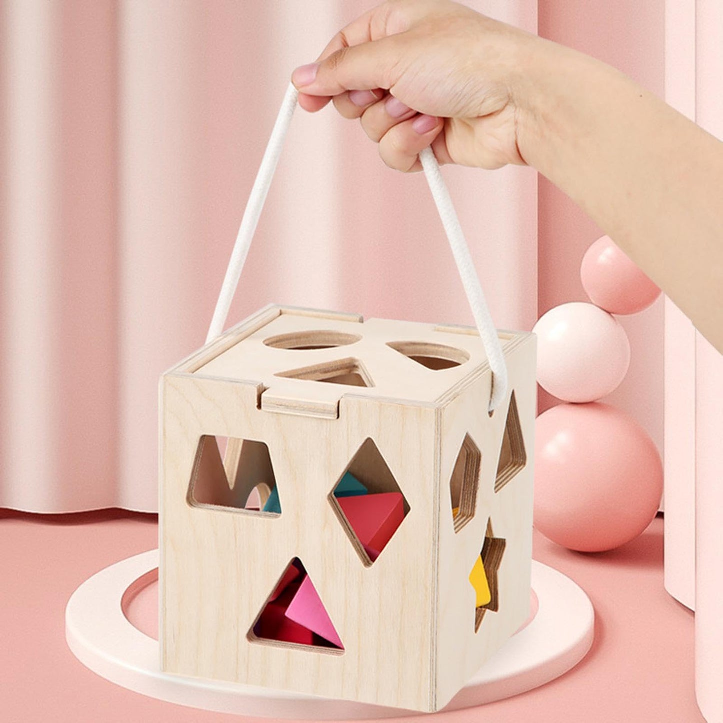 Atorse Cube Shape Puzzle Shape Recognition Montessori Fine Motor Skills Boys Child|Toys & Hobbies | Preschool Toys & Pretend Pla