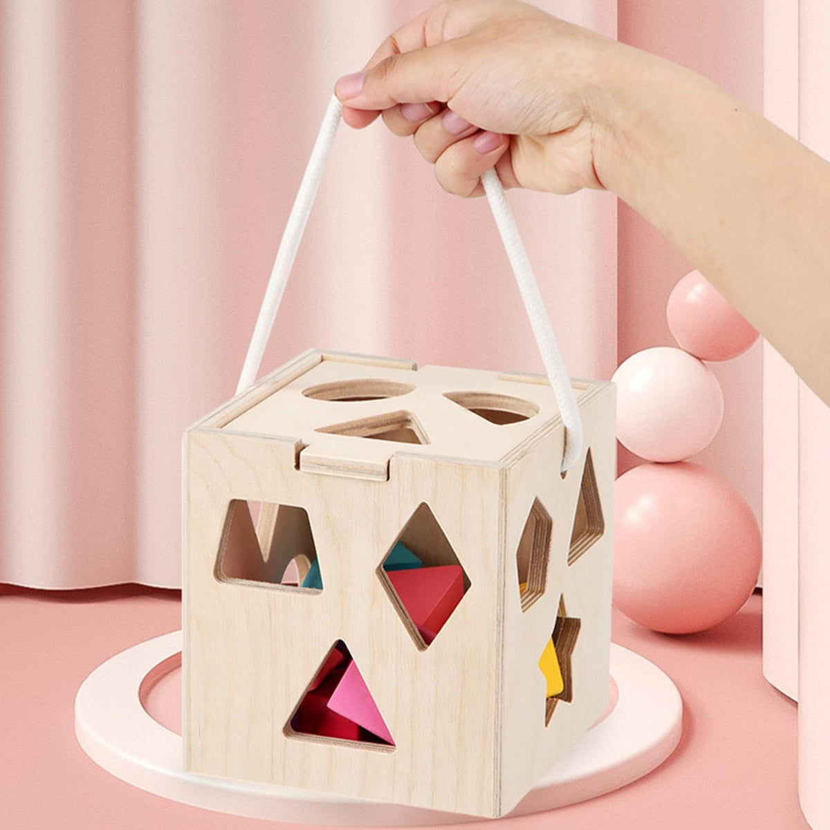 Atorse Cube Shape Puzzle Shape Recognition Montessori Fine Motor Skills Boys Child|Toys & Hobbies | Preschool Toys & Pretend Pla