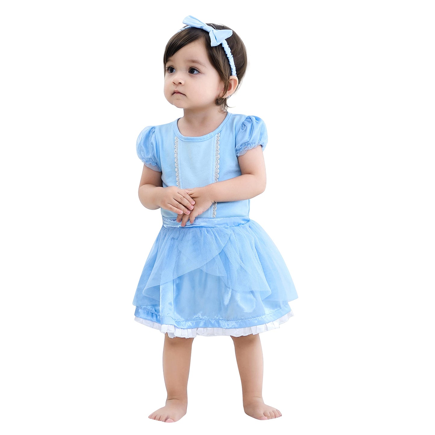 Baby Girls Costume For Infant Romper Onesie Babysuit Birthday Christmas Halloween With Headband 6-9Months(K30-80)