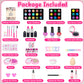 Hollyhi Kids Makeup Kit - 59 Pcs Washable Play Makeup Set, Pink Cosmetic Case for Girls Ages 3-12, Pretend Beauty Vanity Toys