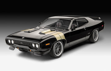 Revell 07692 Dominics 1971 Plymouth GTX (Fast & Furious) 1:24 Scale Model Kit, Black