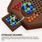 DecoWoodo 15 Large Upgraded Wooden Chinese Checkers Game Board - enhanced 16mm Glass Marbles (60 + 12 Extras)  Easy Grip  Storage Drawer  Ideal Multi-Player Puzzle Game for 2-6 Players