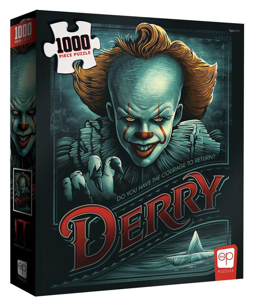 USAOPOLY IT Chapter 2 Return to Derry 1000 Piece Jigsaw Puzzle  Officially Licensed IT Merchandise  Collectible Puzzle Featuring Pennywise The Clown from IT Films-New
