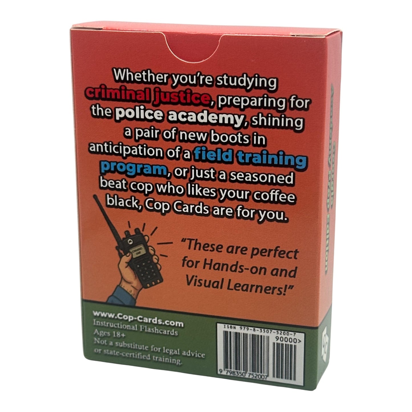 Cop Cards Premium Flashcards for Law Enforcement - 2.5"x3.5" Multi Cardboard Learning Aid
