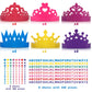Outus 24 Pieces Princess Prince Crown Tiara Craft Kits DIY Name Paper Party Crown Hats Birthday Party Decoration Favor Supplies