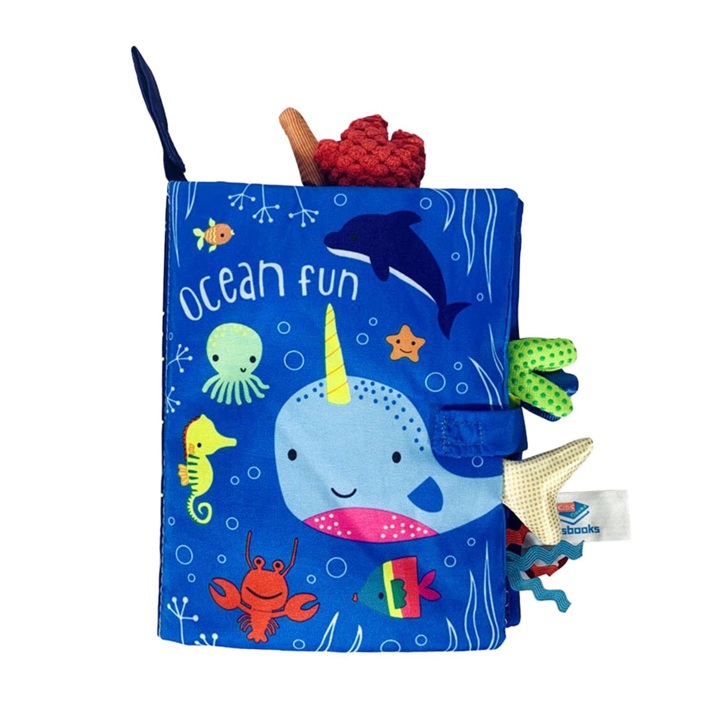 Loom Tree Soft Cloth Book Sound Paper Teethers Animal Theme For Car Seat Learning Toy Whale | Toys For Baby | Developmental Baby
