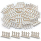 Sprite World Building Block Toy Accessories 1 X 4 X 2 White Picket Fence, Bulk - 50 Pieces Per Package (White)