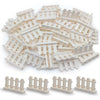 Sprite World Building Block Toy Accessories 1 X 4 X 2 White Picket Fence, Bulk - 50 Pieces Per Package (White)