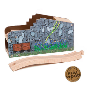 Secret Mine Tunnel Wooden Compatible With Major Wooden Railway Systems Includingthomas Brio Chuggington Melissa & Doug Imaginarium Set By Orbrium Toys
