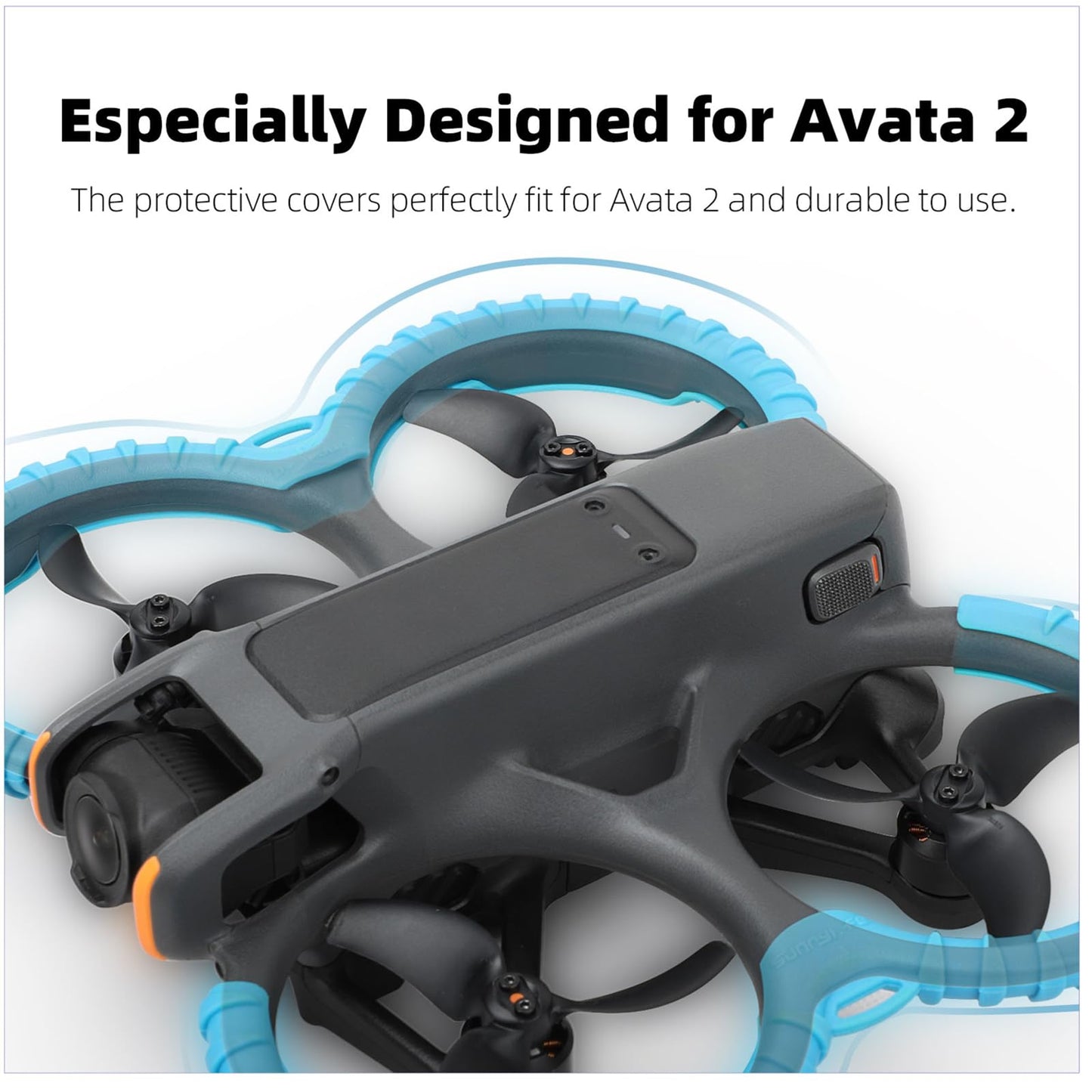 FSIDIWT Avata 2 Propeller Guard - Orange Silicone Anti-Collision Bumper Protector for DJI Avata 2 Accessories