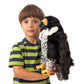 Folkmanis Peregrine Falcon Hand Puppet, Black/White/Yellow