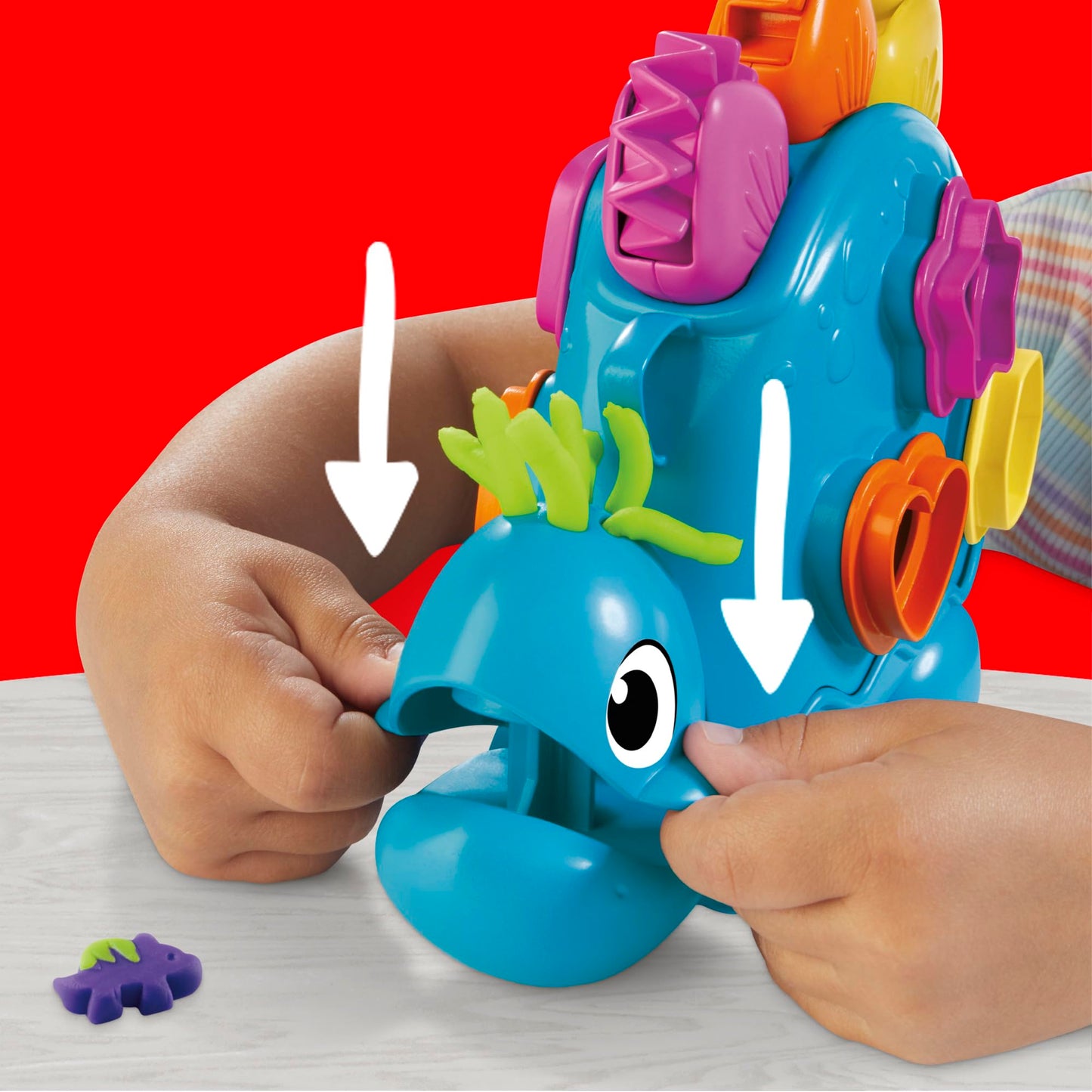 Play-Doh Dino Starter Set, Tactile Sensory Toys for Kids, Includes 11 Accessories, Medium Size, Plastic, Blue/Green/Yellow/Red, Model G0491