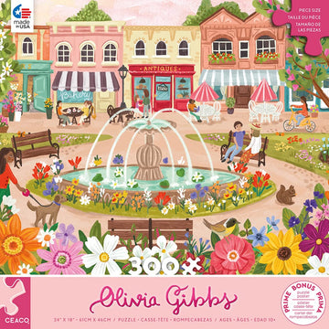 Ceaco - Olivia Gibbs - Town Park - 300 Piece Jigsaw Puzzle