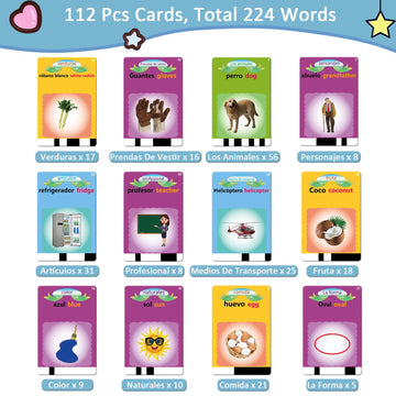 Spanish Flash Cards For Kids, Bilingual Buddy Talking Flash Cards For Toddlers 1 2 3 4 5 Years Old, Audible Learning Spanish For