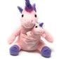 Funstuff Soft Plush Unicorn with Pouch & Mini Foal - 10.5 Pink Medium Stuffed Animal
