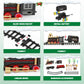 Unih Train Set,Electric Train Toys With Steam Locomotive Engine,Cargo Car And Long Track, Model Train Set With Smokes,Lights & Sound, Toy Train Birthday Xmas Prezzie For 3+ Year Old Kids Boys Girls