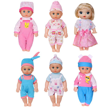 Artst Doll Clothes,12 Inch Baby Doll Clothes 6 Sets Include 5 Caps Fit For 10 Inch /11 Inch/ 12 Inch Baby