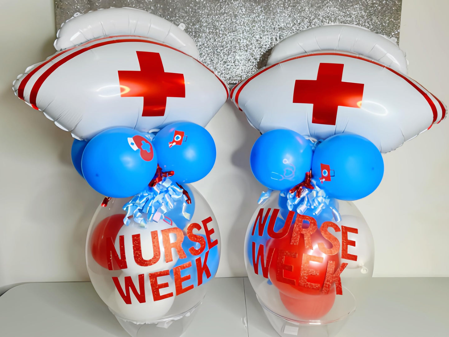 CYMYLAR Nurse Cap Balloons 3 PCS/Nurse Party Decorations/Nurse Graduation Decorations/Nursing Graduation Party Supplies/Nursing