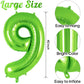 Green Number 9 Balloon 40 Inch, Big Large Foil Helium Number Balloons, Jumbo Giant Mylar Number 9 Balloons For 9 Year Old Birthd