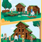 Sainsmart Jr. 214 Pcs Wooden Logs Cabin Set Ages 3, Building Log Gift For Boy/Girl, Creative Construction Engineering Educational Toy, Vacation Chalet