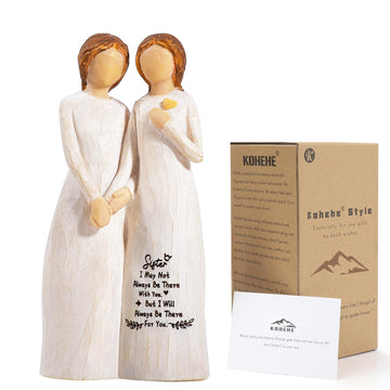 Kohehe Sister Gifts for Women 4.90  Sister Gifts Figurine for Best Friend Sister Birthday Gifts Sisters Gifts from Sister Women Gifts for Sister and Best Friend on Birthday and Sisters' Day