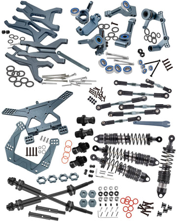 RCMYou Upgrades for 1/10 Slash 2WD(VXL),RC Shocks,Suspension Arm,Caster Block,Steering Blocks,Stub Axle Carriers,Steering Bellcr