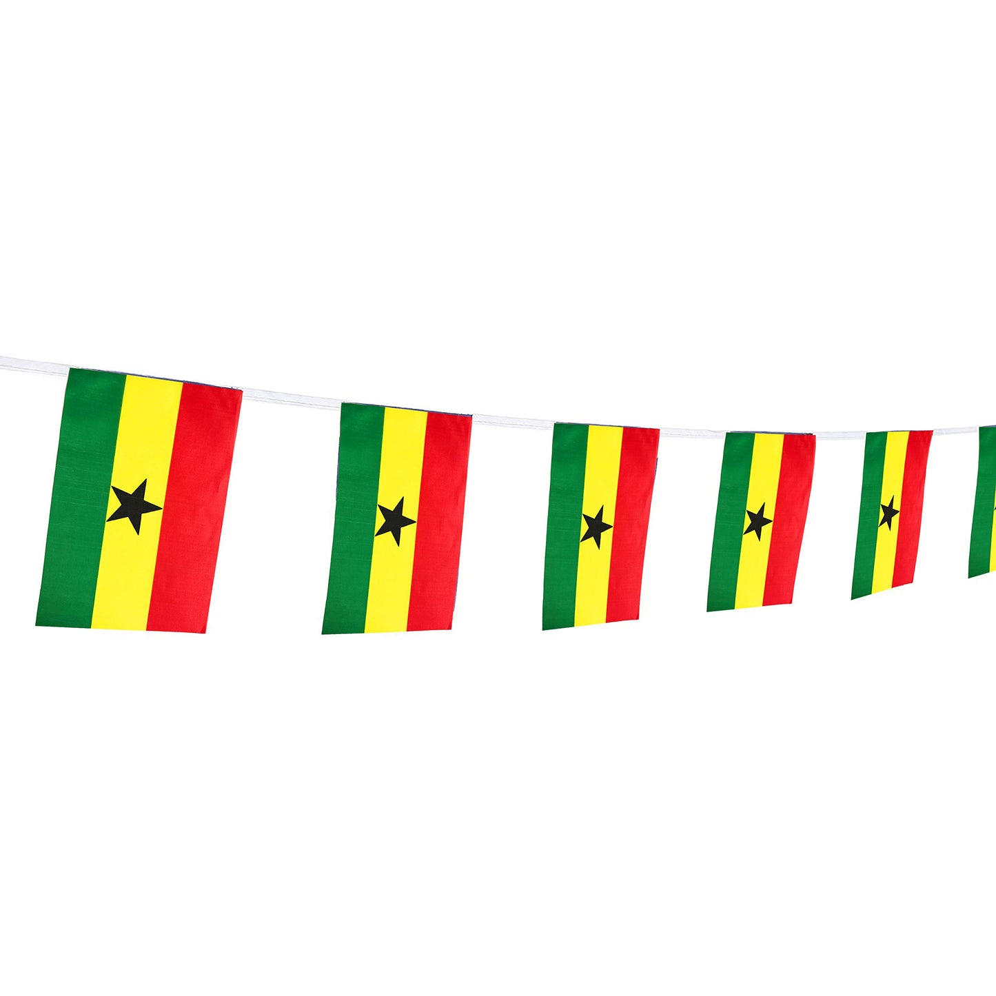 Kind Girl Ghana Flag Ghanaian Flag,100Feet/76Pcs National Country World Pennant Flags Banner,Party Decorations Supplies For Olym