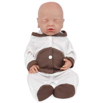 Vollence 14 Inch Full Body Silicone Reborn Baby Girl Not Vinyl Dolls Anatomically Correct Newborn Lifelike Silicone Baby Dolls S