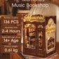 CUTEBEE Book Nook Kit - DIY Miniature House Dollhouse Kit for mature-themed and Teens  Booknook Bookshelf Decor Alley Model Build with LED Light  Gifts for Family and Friends (Memories Music Bookshop)