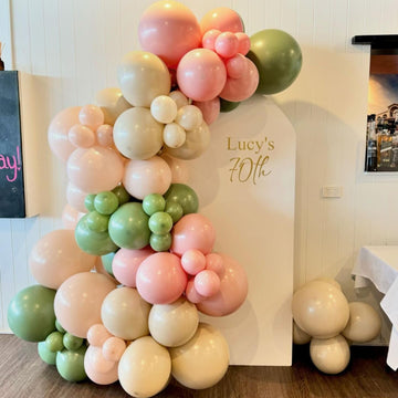 Sage Green Pink Balloons, 60 Pcs 12 Inch Green Pink White Apricot Balloons, Sage Green Birthday Balloons For Kids, Dusty Pink He