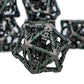ARUOHHA Hollow DND Dice Set Black Green 5-Headed Dragon D and D Dice with Gift Box, Dungeons and Dragons Role Playing Games 7PCS