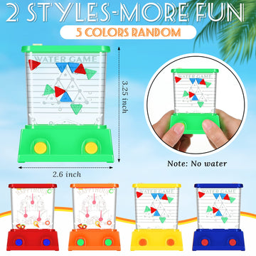 Zhanmai 16 Pcs Handheld Water Game Arcade Water Ring Water Tables For Fish Rings Basketball Game Fun Christmas Gifts For Kids Adults, Without Water(Cute,Orange, Green, Yellow, Red, And Blue)