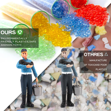 LC JoyCre 5 PCS Farm Animals Goats Figures Realistic Sheep Figurines Farm Animal Toys Farmer Lamb Model Set Farm Animals for Tod