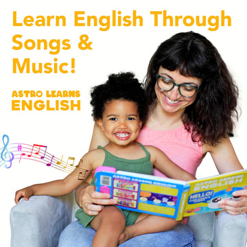 Astro Learns English Children's Songs Musical Books, Interactive Sound Toy, Pink & Blue for Toddlers Ages 1-3