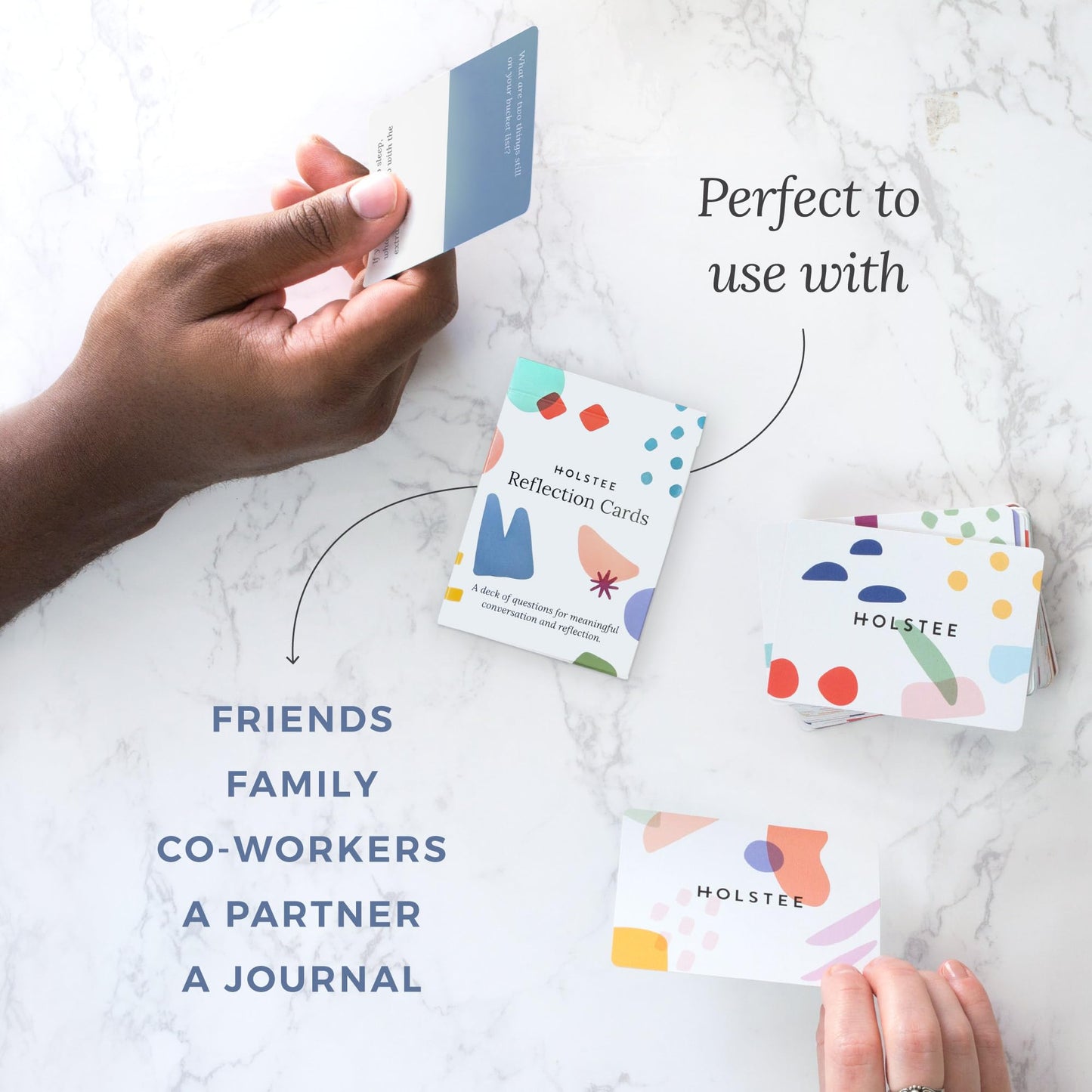 Holstee Reflection Cards - 100+ Questions for Meaningful Conversations - Multicolor - Model 43486-1929 - Paper