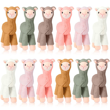 12 Pcs Mini Llama Stuffed Animals 7.87 Inch Alpaca Plush Dolls Cute Keychain Plush Llama Party Favors For Boys And Girls Birthday Party Supplies Baby Shower Bag Fillers Gift