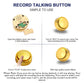 Gold Recordable Button  Easy Button to Record  30 Second Talk Button  Dog Communication Button  Golden Buzzer