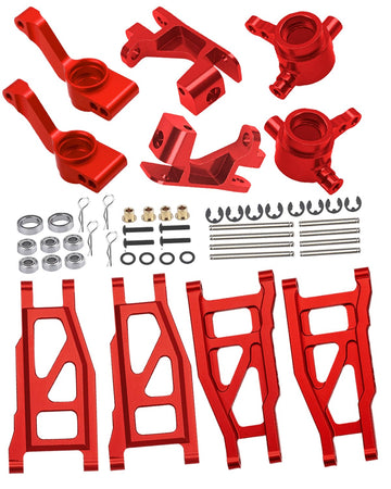 Rcarmumb Upgrades Part for 1/10 Slash 4x4 VXL,Stampede 4X4 VXL,Rustler 4X4 VXL,Hoss 4X4 VXL,Alloy Front Rear Suspension Arm & St