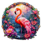 Jigfoxy Wooden Puzzles for mature-themeds  Flamingo Wood Puzzles mature-themed  Unique Animal Shape Wooden Jigsaw Puzzles  Birthday Gifts for Puzzles Lovers Family Friend (L-13.3 * 12.9in-260pcs)