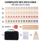 Elanbells Rummy Cube Board Game Set for 2-4 Players, Beige Melamine Tiles, 106 Tiles, Wooden Racks, Portable Case & Drawstring Bag