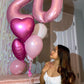 Pearlescent Pink 8 Balloon, Number Balloons 40 Inch, 8Th Birthday Decorations For Girls, Birthday Balloons, Pastel Pink Party Su