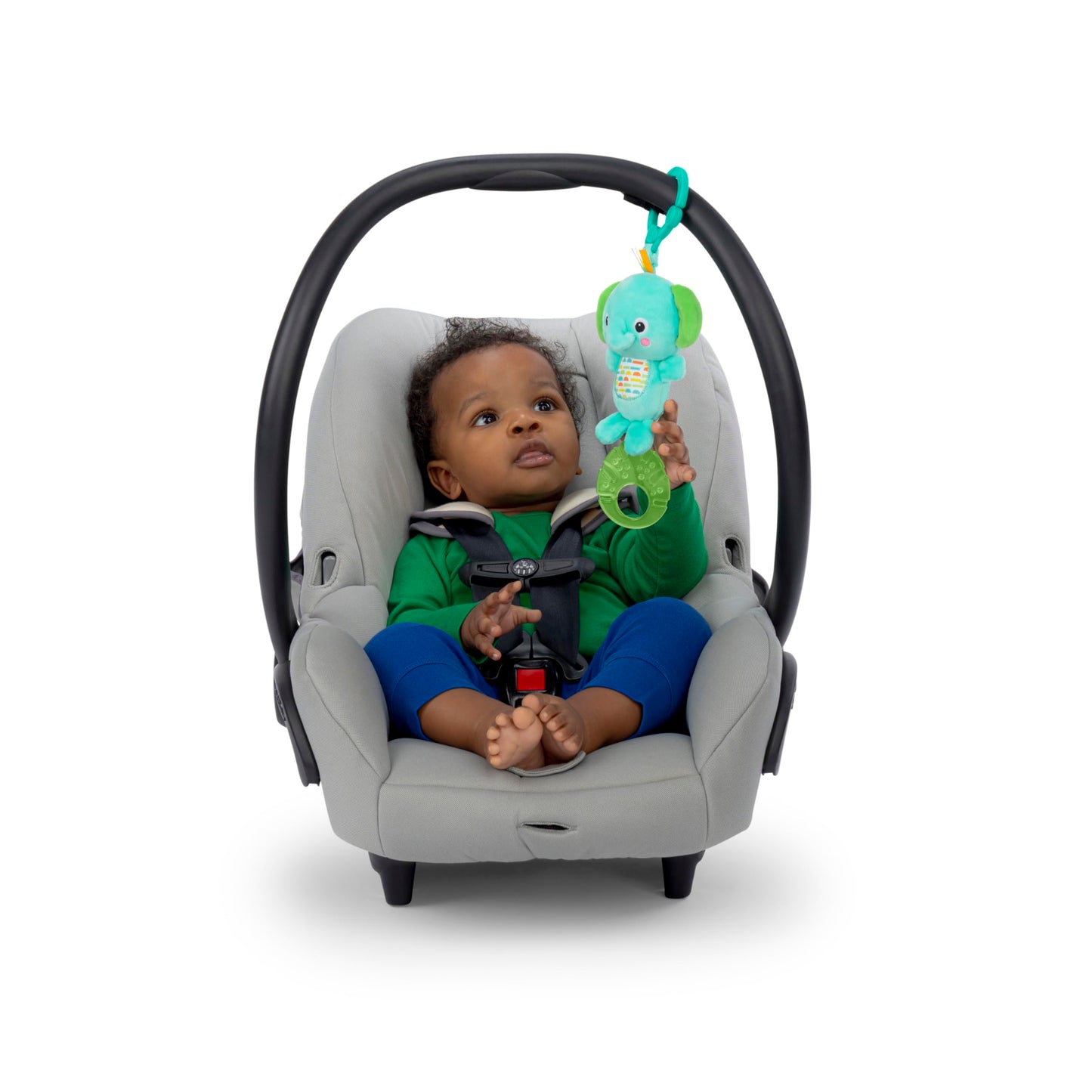 Bright Starts Tug Tunes Toy - On-The-Go Stroller & Carrier, Elephant, Medium, Plastic, Model 13087, Unisex, Newborn+