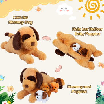 Sodwef 5 Pcs Cute Dog Stuffed Animals,Dog Plush For 3+ Years Girls And Boys,Soft Plush Toys For Kids Puppy Lover Boys Christmas