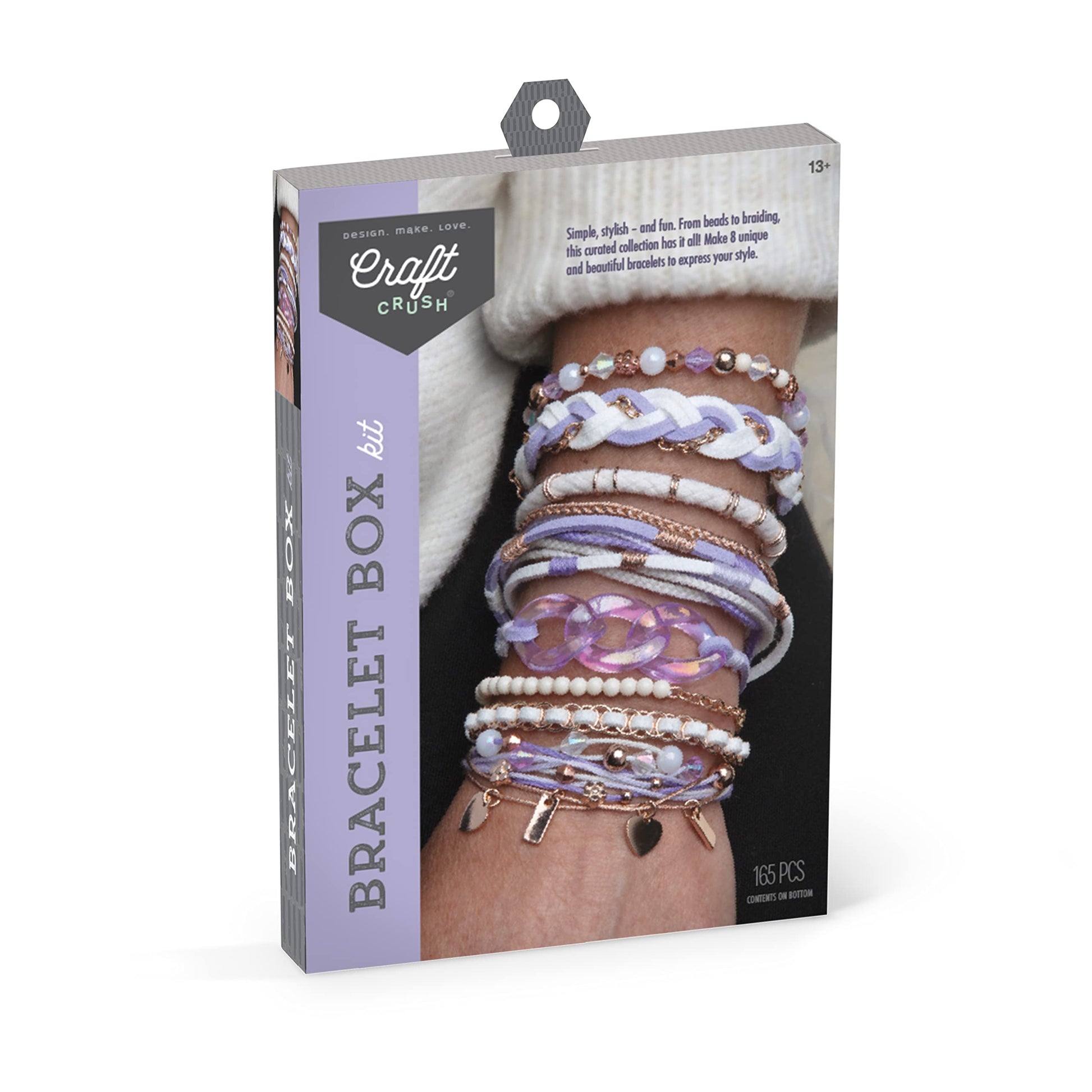 Craft Crush Bracelet Making Kit (Lilac) - Friendship Bracelet Maker Set - Diy Craft & Jewelry Making Kit For Kids, Teens, Tweens