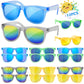 Rugort Kids Sunglasses Bulk Party Favors - 12 Packs Boys Girls Sunglasses For Kids Age 3-8 With Uv 400 Protection, Neon Sunglass